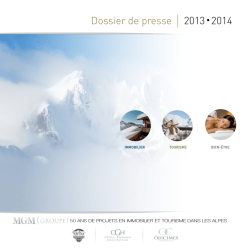 Dossier de presse I 2013 &bull; 2014