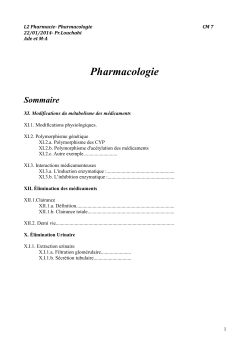 Pharmacologie - Fichier PDF