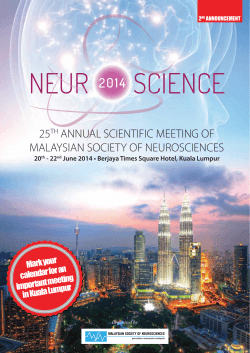 MSN 2nd Ann - Malaysian Society Of Neurosciences