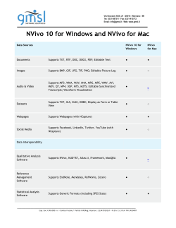 NVivo 10 for Windows and NVivo for Mac