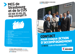 CONTACT MCG de Strasbourg et de la CUS