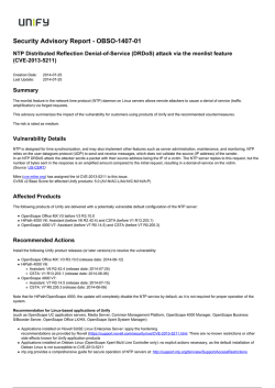 Security Advisory Report - OBSO-1407-01