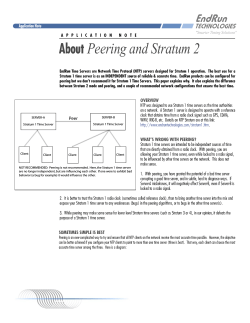 About Peering and Stratum 2