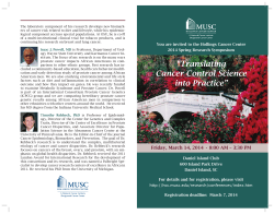 Spring Symposium Agenda - Hollings Cancer Center