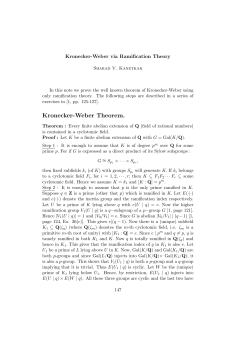Kronecker-Weber via Ramification Theory