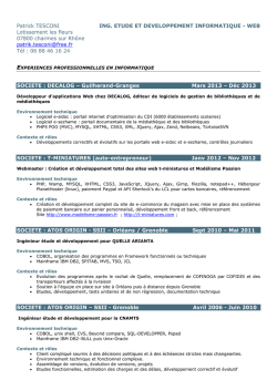 DOSSIER DE COMPETENCES