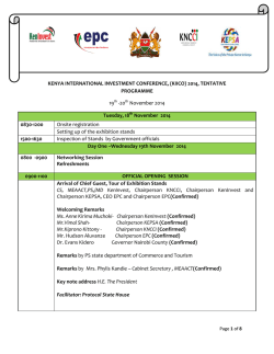 Download Program - Kenya International Investment Conference