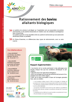 Cas type bovins allaitants - Agrobio Poitou