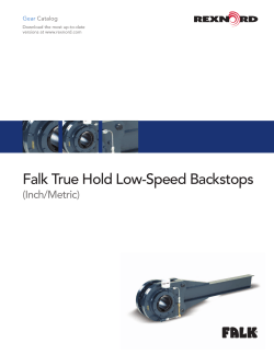 Falk True Hold Low-Speed Backstops