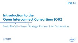 Introduction to the Open Interconnect Consortium (OIC)