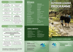 DISCOVER MORE, SAFELY - New Zealand Mountain Safety Council