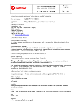 Fiche des Donnes de S&eacute;curit&eacute; FLOCK RAYON