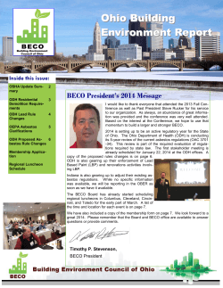 2014 - The Building Environment Council of Ohio