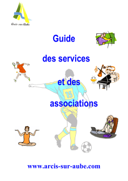 Guide des services et des associations - Arcis-sur-Aube