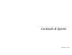 Cocktails Spirits Bar December 5, 2014