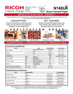N140LA Direct Thermal Paper