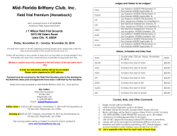 Mid-Florida Brittany Club, Inc. Field Trial Premium (Horseback)