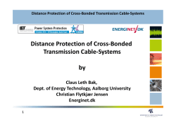 Distance Protection of Cross-Bonded Transmission Cable