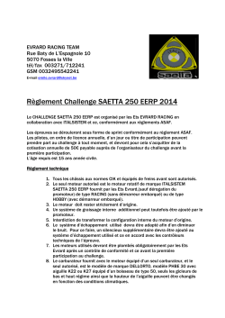 Règlement Challenge SAETTA ROTATIF 250 EERP