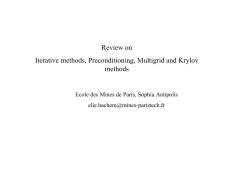 Review on Iterative methods, Preconditioning