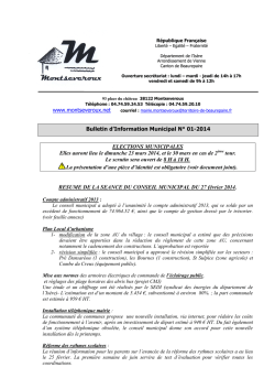 www.montseveroux.net ELECTIONS MUNICIPALES Elles auront
