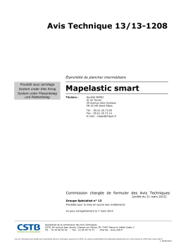 Avis Technique 13/13-1208 Mapelastic smart