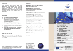 ANNUAL CONFERENCE ON EUROPEAN ASYLUM LAW 2014