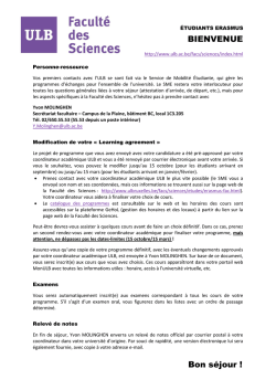 BIENVENUE Bon séjour !