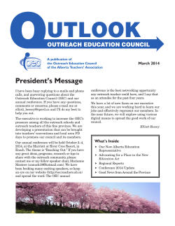 Outlook, March 2014 - Outreach Education Council