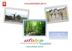 Calendrier UFOLEP 2014 - Vélo Club de Roubaix