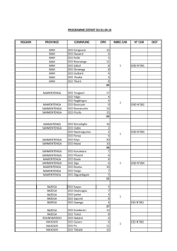 PLAN DE DEPLOIEMENT CENI 2014