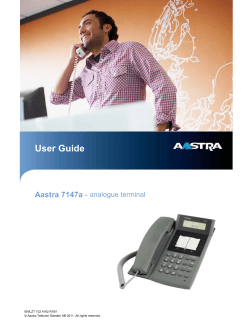 Aastra 7147a, User Guide