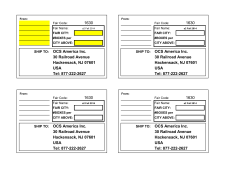 1630 1630 SHIP TO: OCS America Inc. SHIP TO: OCS