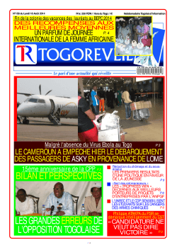 Togo Réveil N°158 - République Togolaise