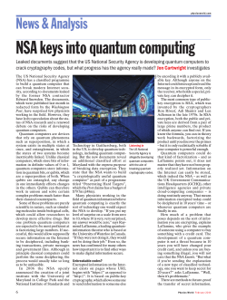 NSA keys into quantum computing