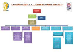 ORGANIGRAMME C.R.O. FRANCHE-COMTE 2014-2015