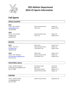 OES Athletic Department Fall Sports