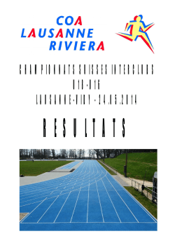 Résultats - Stade-Lausanne athlétisme