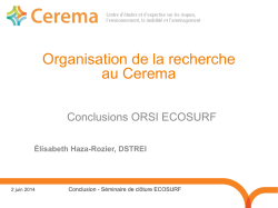 e. haza-rozier /cerema - IFSTTAR Actions incitatives