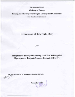 Expression of Interest (EOI) - Nalsing Gadh Hydropower Project