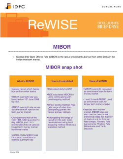 MIBOR snap shot - IDFC Mutual Funds