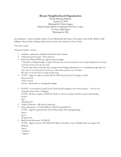 BNO mtg minutes August 12th 2014