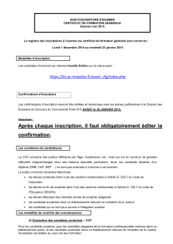 Candidats scolaires - Vice