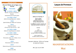 MANIFESTATIONS Mai - Office du tourisme de Lançon-de