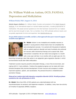Dr. William Walsh on Autism, OCD, PANDAS
