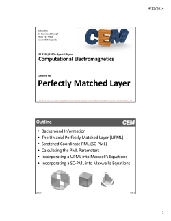 Lecture 8 -- Perfectly Matched Layer