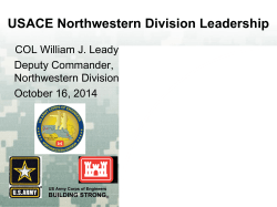 Colonel William J. Leady (USACE Northwestern Division)