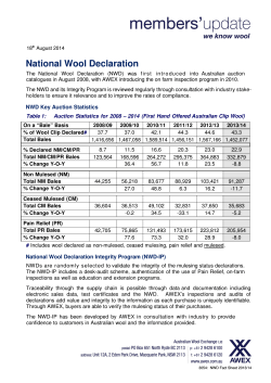 AWEX NWD Fact Sheet YTD 2014