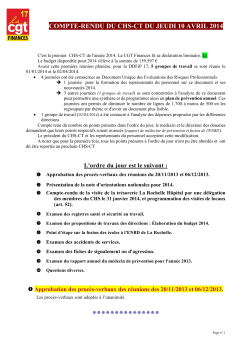 compte-rendu du chs-ct du jeudi 10 avril 2014 - Charente
