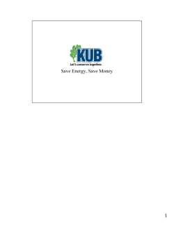 How to save money and energy by KUB